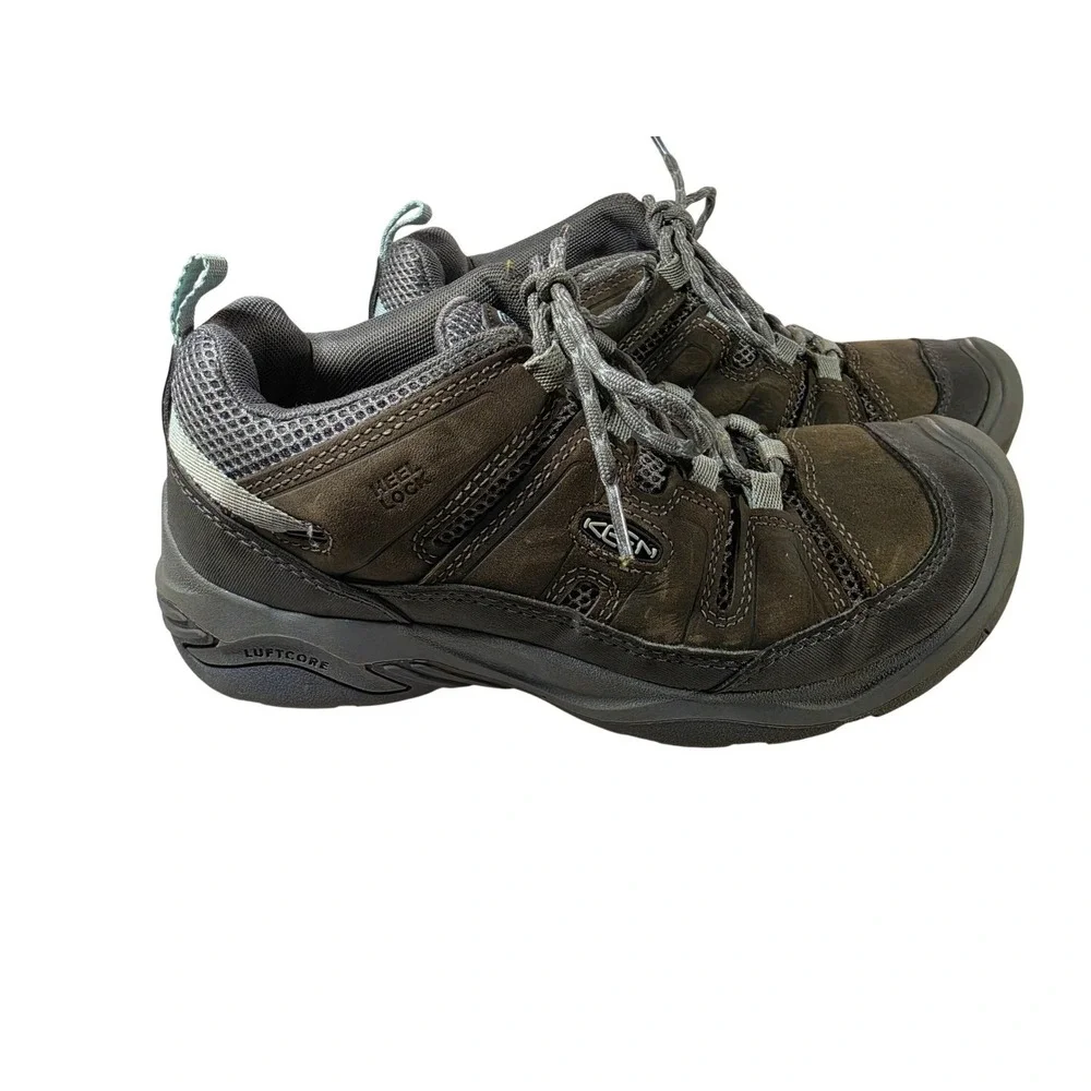 KEEN Circadia Low Hiking Shoes Womens 8.5 Brown Leather Mesh 1026776